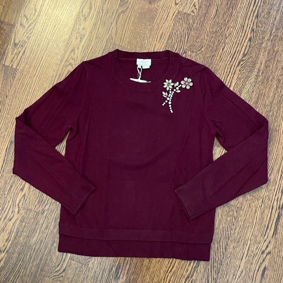 kate spade Sweaters - Kate Spade | Embellished Brooch Sweater